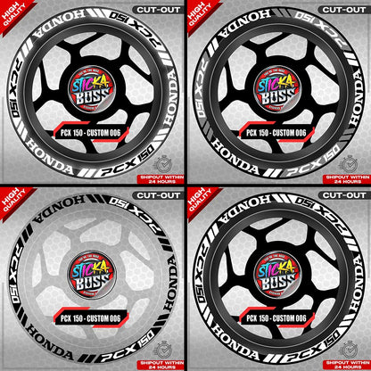 PCX 150 MAG STICKER SET ( 2 MAGS ) - CUSTOM 006 | VINYL WATERPROOF CUT-OUT DECALS