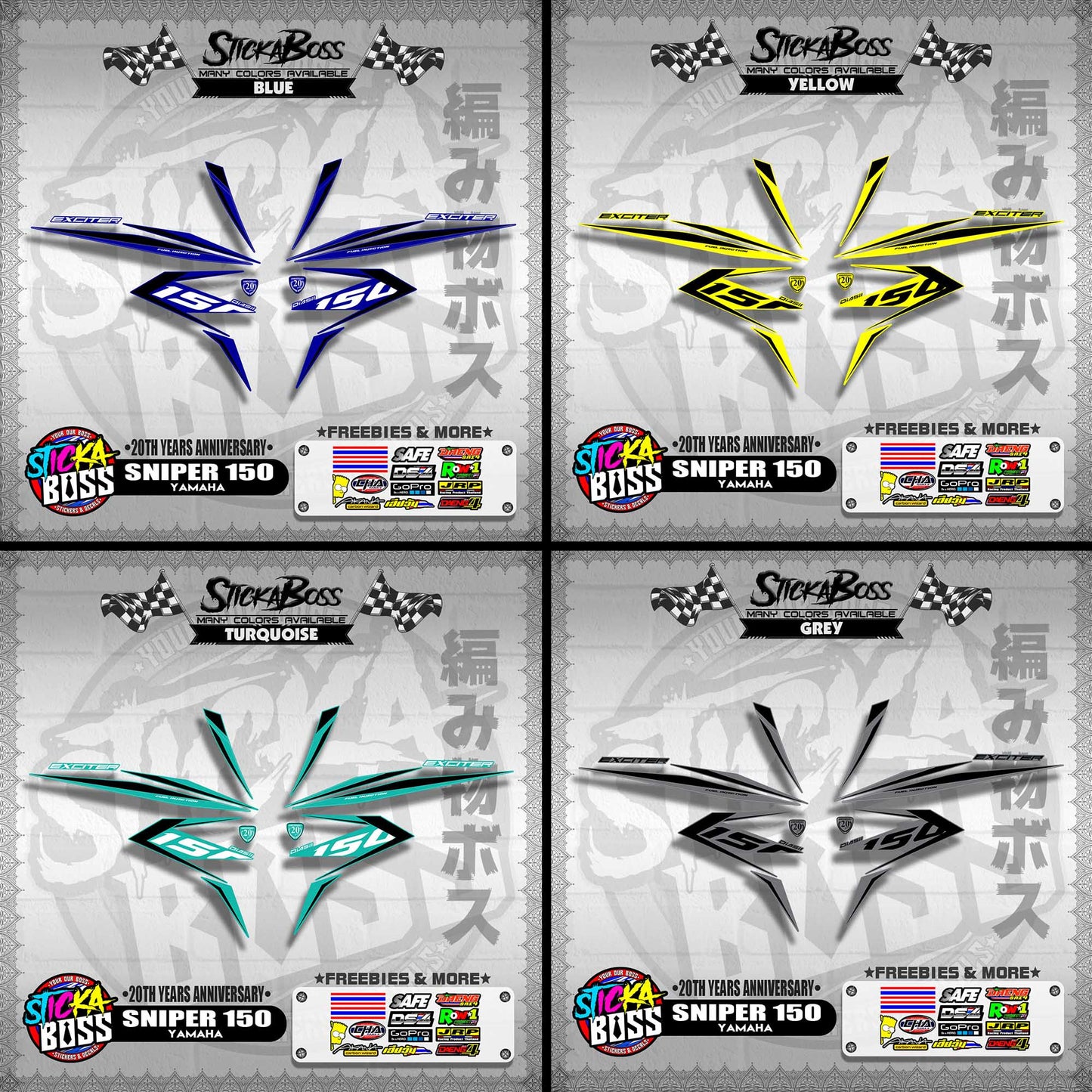 SNIPER 150 DECALS ( 20TH YEARS ANNIVERSARY )【WITH FREEBIES】