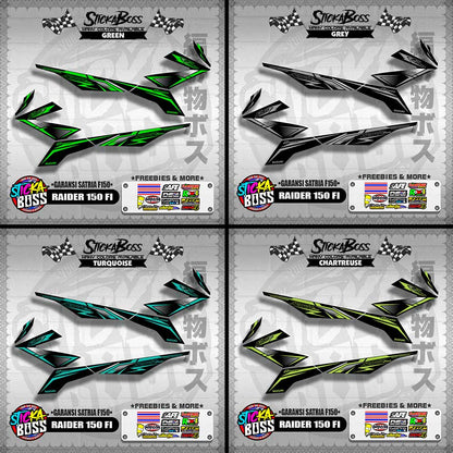 RAIDER 150 FI DECALS ( GARANSI SATRIA F150 )【WITH FREEBIES】