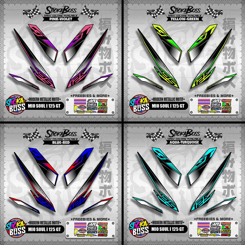 MIO SOUL I 125 GT DECALS ( MODERN METALLIC MOTIF )【WITH FREEBIES】