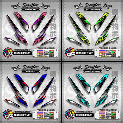 MIO SOUL I 125 GT DECALS ( MODERN METALLIC MOTIF )【WITH FREEBIES】