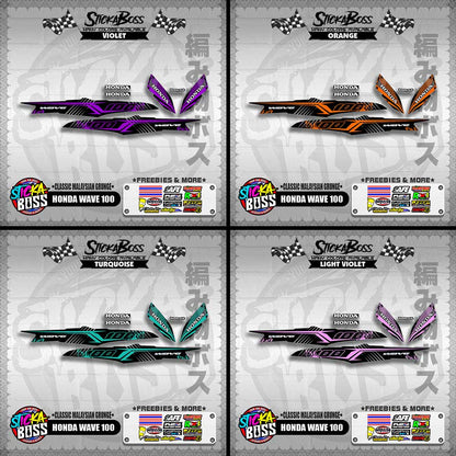 HONDA WAVE 100 DECALS ( CLASSIC MALAYSIAN GRUNGE )【WITH FREEBIES】