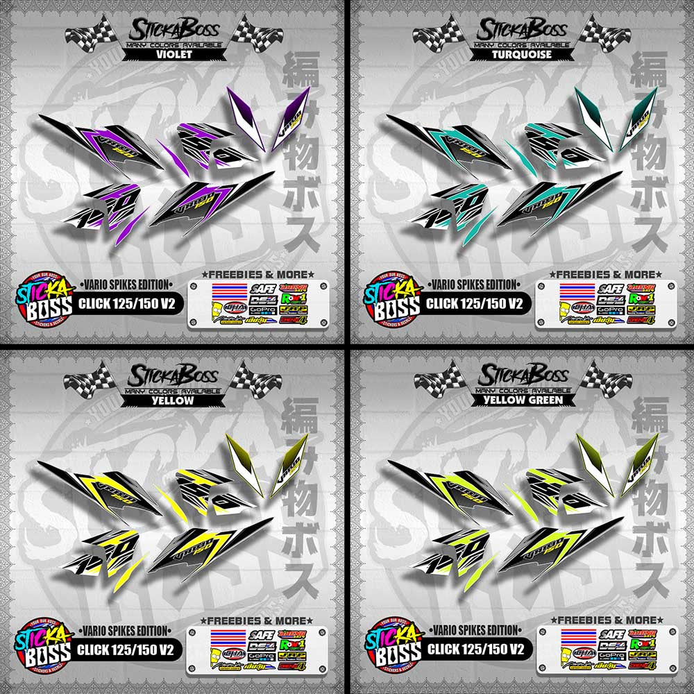 CLICK 125 / 150 V2 DECALS ( VARIO SPIKES EDITION ) 【WITH FREEBIES】