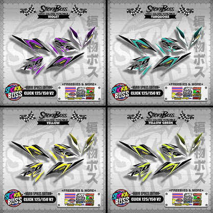 CLICK 125 / 150 V2 DECALS ( VARIO SPIKES EDITION ) 【WITH FREEBIES】