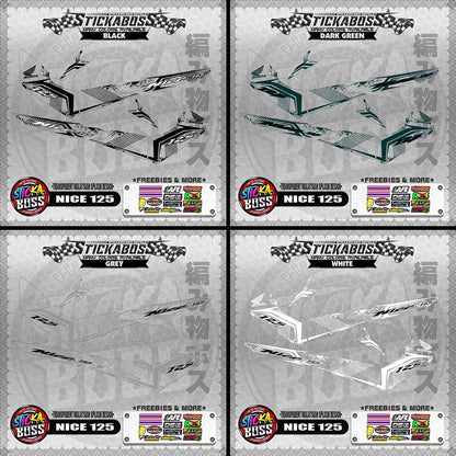 【PREMIUM UV PRINT】TRANSPARENT NICE 125 STICKER DECALS ( MALAYSIAN SPLASH DESIGN )【WITH FREEBIES】
