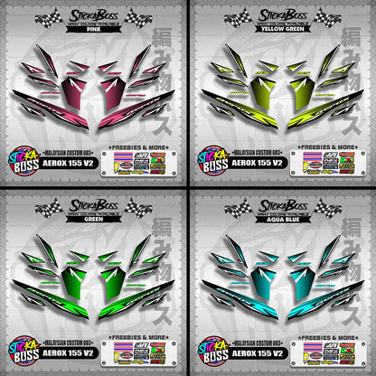 AEROX 155 V2 DECALS ( MALAYSIAN CUSTOM 003 )【WITH FREEBIES】