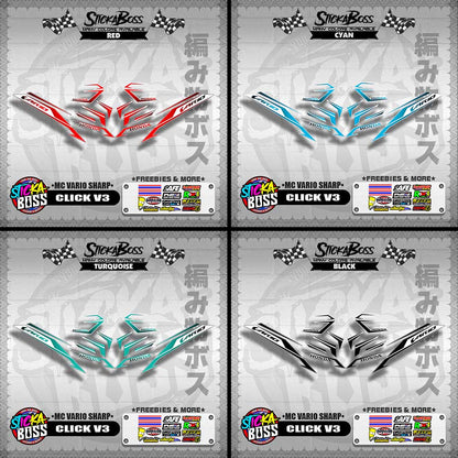 CLICK V3 DECALS ( MC VARIO SHARP ) [ PREMIUM GLOSSY LAMINATED ]【WITH FREEBIES】