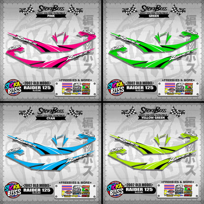 RAIDER 125 DECALS ( 2002 OLD MODEL )【WITH FREEBIES】