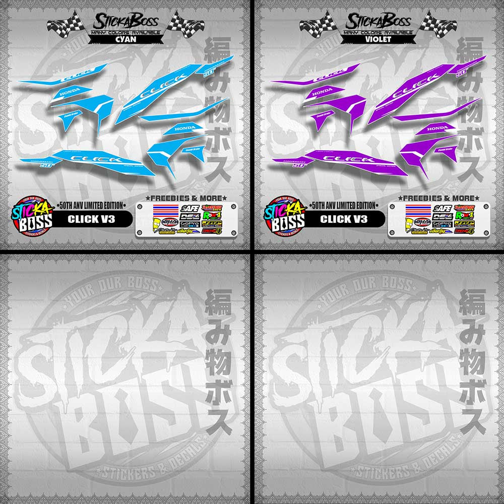CLICK V3 DECALS ( 50TH ANV LIMITED EDITION )【WITH FREEBIES】