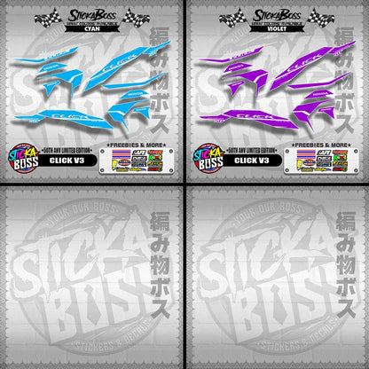 CLICK V3 DECALS ( 50TH ANV LIMITED EDITION )【WITH FREEBIES】
