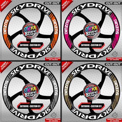 SKYDRIVE MAG STICKER SET ( 2 MAGS ) - CUSTOM 011 | VINYL WATERPROOF CUT-OUT DECALS