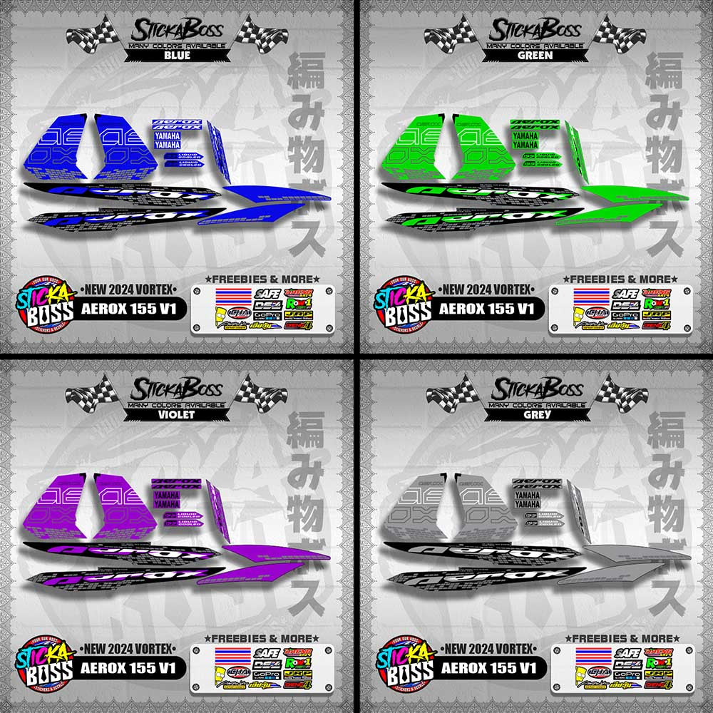 AEROX 155 V1 DECALS ( NEW 2024 VORTEX )【WITH FREEBIES】