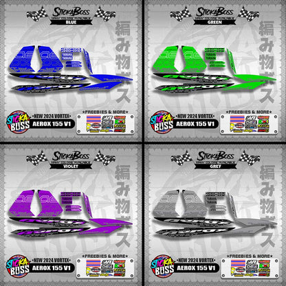 AEROX 155 V1 DECALS ( NEW 2024 VORTEX )【WITH FREEBIES】