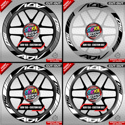 ADV 150 MAG STICKER SET ( 2 MAGS ) - CUSTOM 007 | VINYL WATERPROOF CUT-OUT DECALS