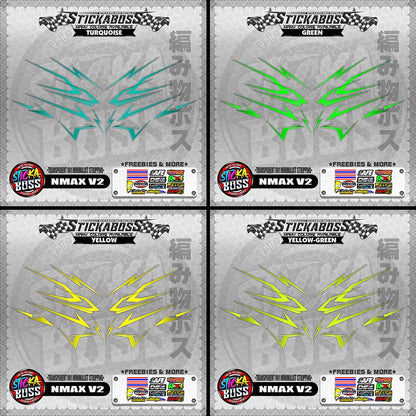 【PREMIUM UV PRINT】TRANSPARENT NMAX V2 STICKER DECALS ( 001 MINIMALIST STRIPPING )【WITH FREEBIES】