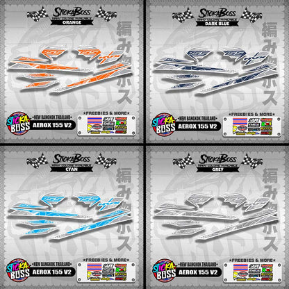 AEROX 155 V2 DECALS ( NEW BANGKOK THAILAND )【WITH FREEBIES】