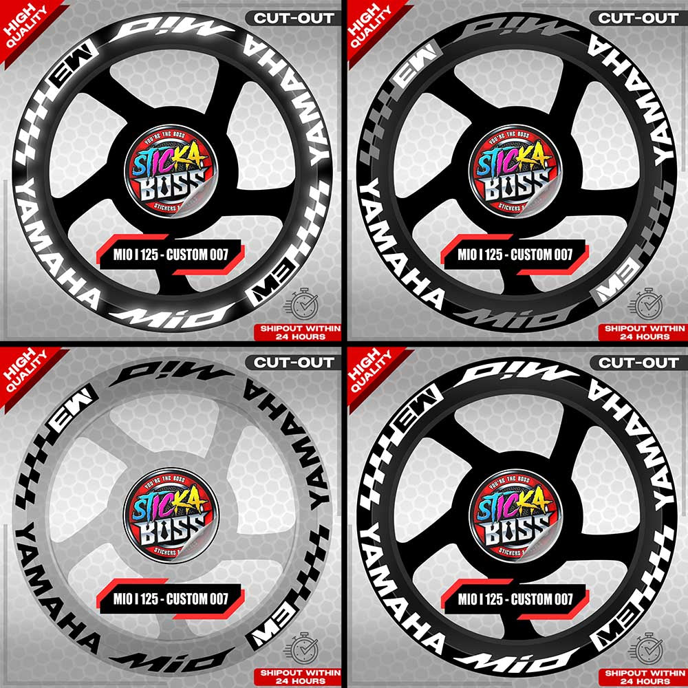 MIO I 125 MAG STICKER SET  ( 2 MAGS ) - CUSTOM 007 | VINYL WATERPROOF CUT-OUT DECALS