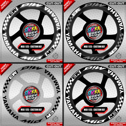 MIO I 125 MAG STICKER SET  ( 2 MAGS ) - CUSTOM 007 | VINYL WATERPROOF CUT-OUT DECALS
