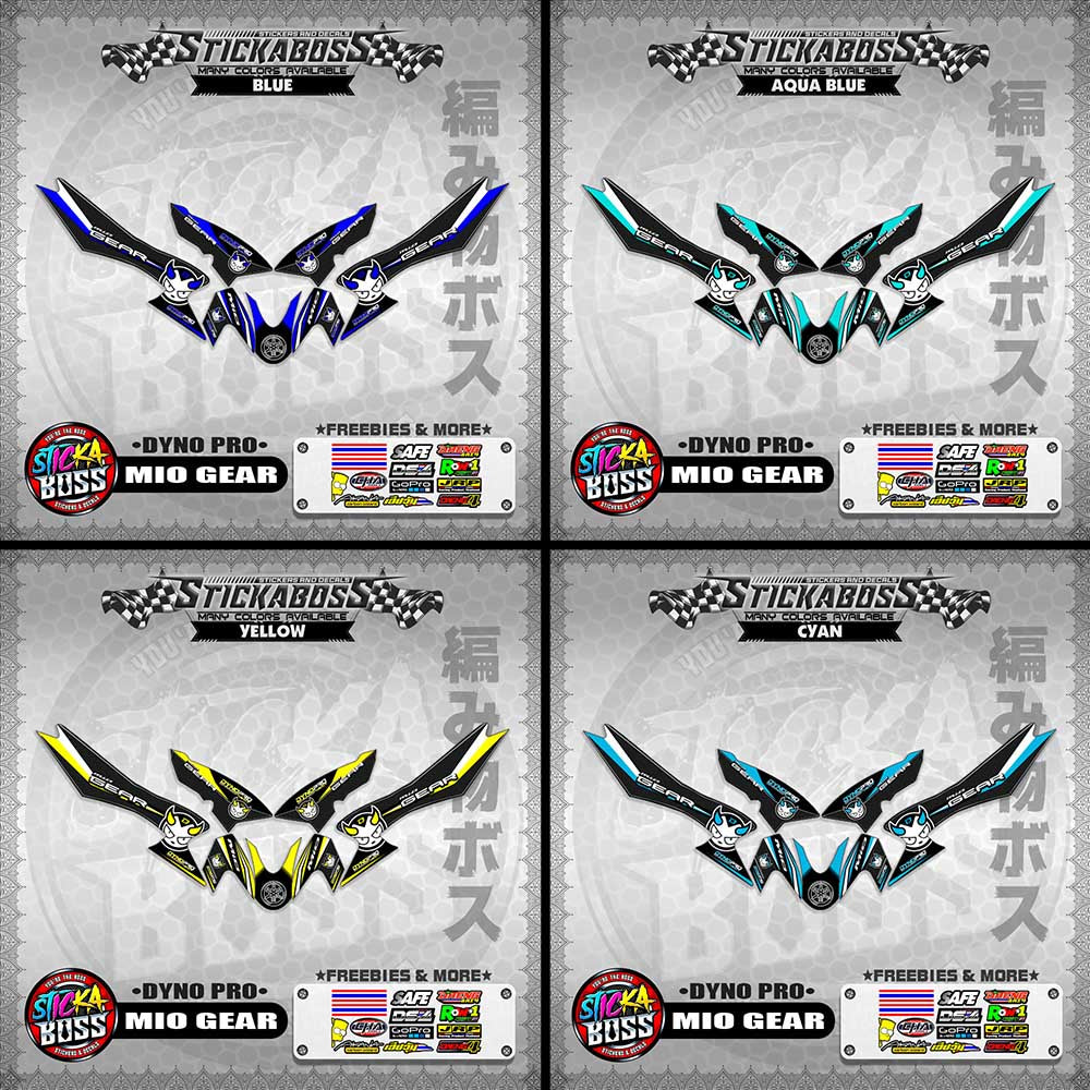 MIO GEAR STICKER DECALS ( DYNO PRO)【WITH FREEBIES】