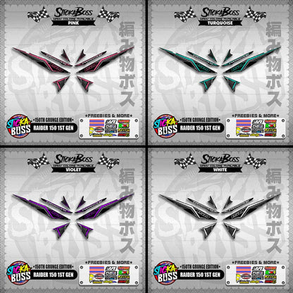 RAIDER 150 1ST GEN DECALS ( 150TH GRUNGE EDITION )【WITH FREEBIES】