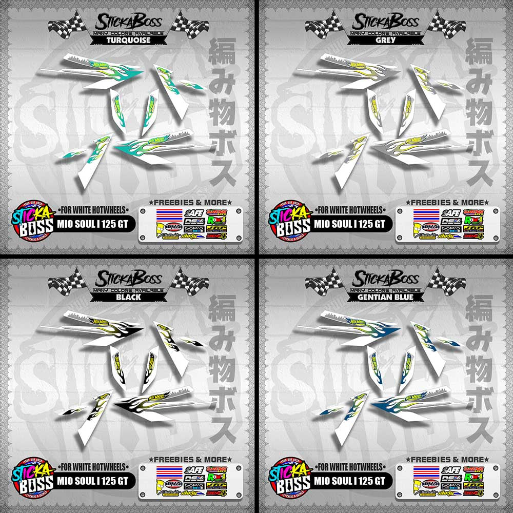 MIO SOUL I 125 GT DECALS ( FOR WHITE HOTWHEELS )【WITH FREEBIES】