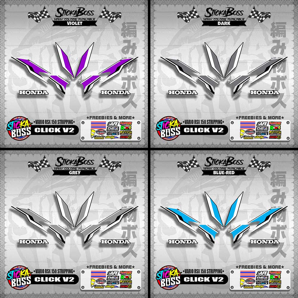 CLICK V2 DECALS ( VARIO RSX 150 STRIPPING )【WITH FREEBIES】