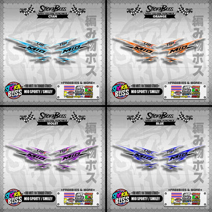 MIO SPORTY  SMILEY DECALS ( FOR WHITE 110i THUNDER STRIKES )【WITH FREEBIES】