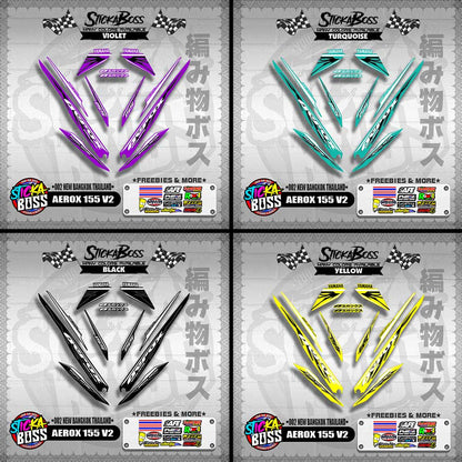 AEROX 155 V2 DECALS ( 002 NEW BANGKOK THAILAND )【WITH FREEBIES】