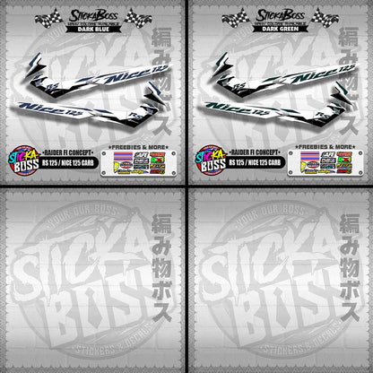 RS 125 / NICE 125 CARB DECALS ( RAIDER FI CONCEPT )【WITH FREEBIES】