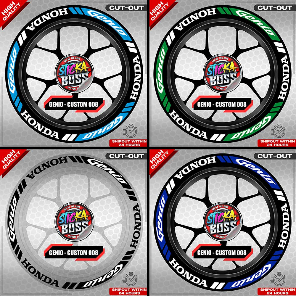 GENIO MAG STICKER SET ( 2 MAGS ) - CUSTOM 008 | VINYL WATERPROOF CUT-OUT DECALS