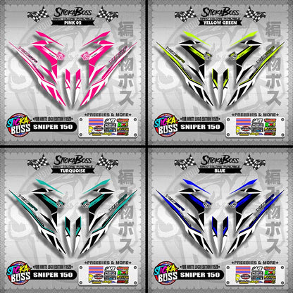 SNIPER 150 DECALS ( WHITE EDITION Y15ZR )【WITH FREEBIES】