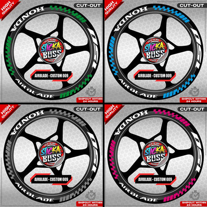 AIRBLADE 150 / 160 MAG STICKER SET ( 2 MAGS ) - CUSTOM 009 | VINYL WATERPROOF CUT-OUT DECALS