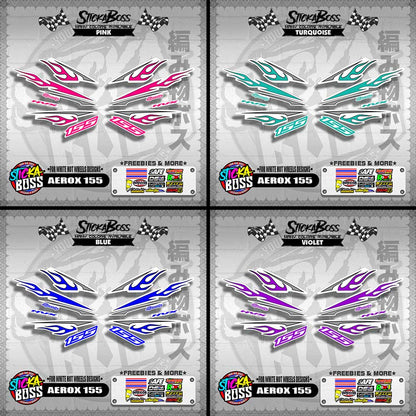 AEROX 155 DECALS ( FOR WHITE HOT WHEELS DESIGNS )【WITH FREEBIES】