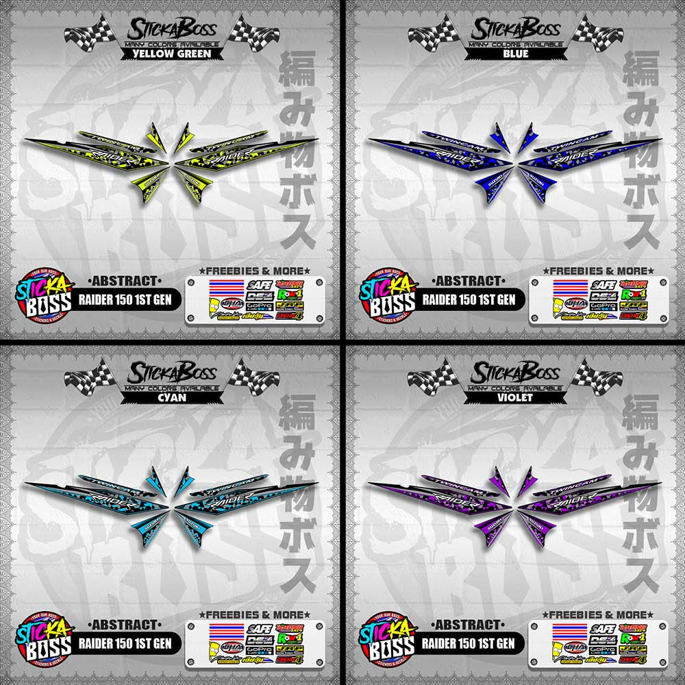 RAIDER 150 1ST GEN DECALS ( ABSTRACT)【WITH FREEBIES】