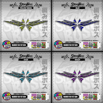 RAIDER 150 1ST GEN DECALS ( ABSTRACT)【WITH FREEBIES】