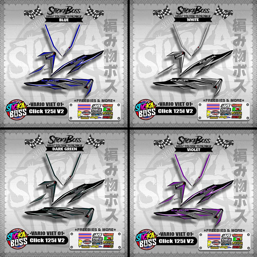CLICK 125i V2 DECALS ( VARIO VIET 01 )【WITH FREEBIES】