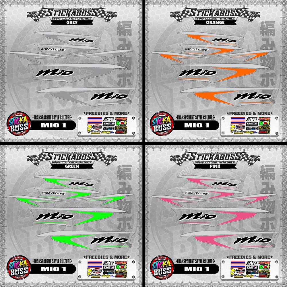 【PREMIUM UV PRINT】TRANSPARENT MIO 1 STICKER DECALS ( STYLE CULTURE )【WITH FREEBIES】