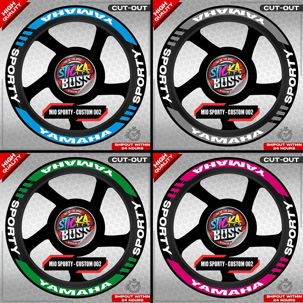MIO SPORTY MAG STICKER SET ( 2 MAGS ) - CUSTOM 002 | VINYL WATERPROOF CUT-OUT DECALS