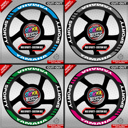 MIO SPORTY MAG STICKER SET ( 2 MAGS ) - CUSTOM 002 | VINYL WATERPROOF CUT-OUT DECALS