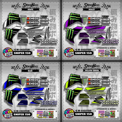 SNIPER 150 DECALS ( E M-EXCITER )【WITH FREEBIES】
