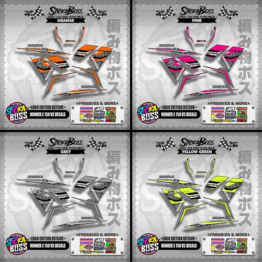 WINNER X 150 V3 DECALS ( LOGO EDITION RS150R )【WITH FREEBIES】
