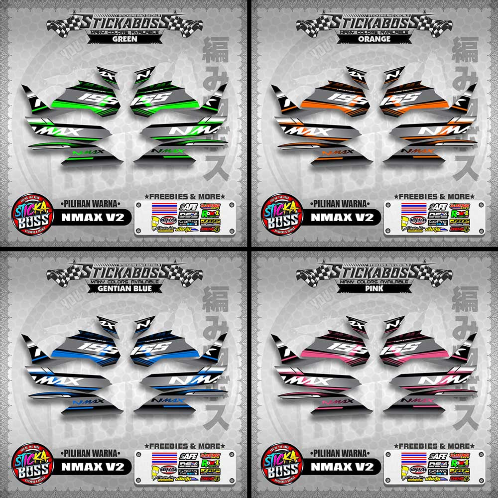 NMAX V2 MALAYSIAN STICKER DECALS ( PILIHAN WARNA )【WITH FREEBIES】