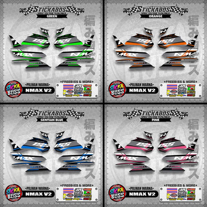 NMAX V2 MALAYSIAN STICKER DECALS ( PILIHAN WARNA )【WITH FREEBIES】