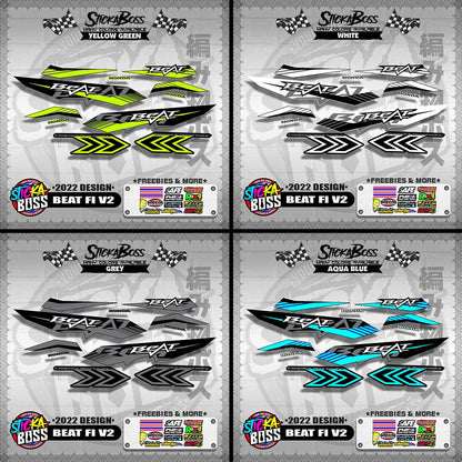Beat V2 Malaysian Decals ( 2022 Design )【WITH FREEBIES】 Malaysia Concept