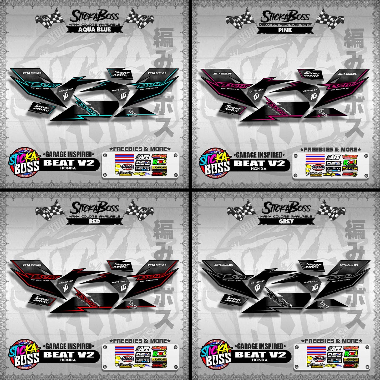 BEAT V2 DECALS ( GARAGE INSPIRED )【WITH FREEBIES】