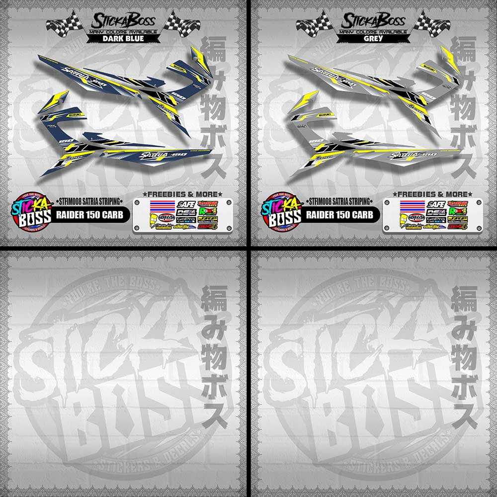 RAIDER 150 CARB DECALS ( STFIM008 SATRIA STRIPING )【WITH FREEBIES】