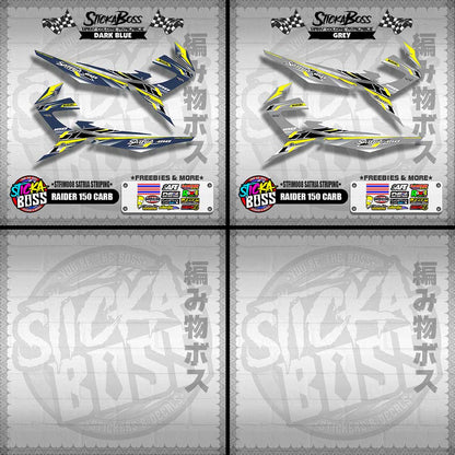 RAIDER 150 CARB DECALS ( STFIM008 SATRIA STRIPING )【WITH FREEBIES】