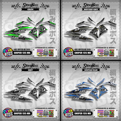 SNIPER 135 MX DECALS ( 002 JUPITER MX 2014 )【WITH FREEBIES】