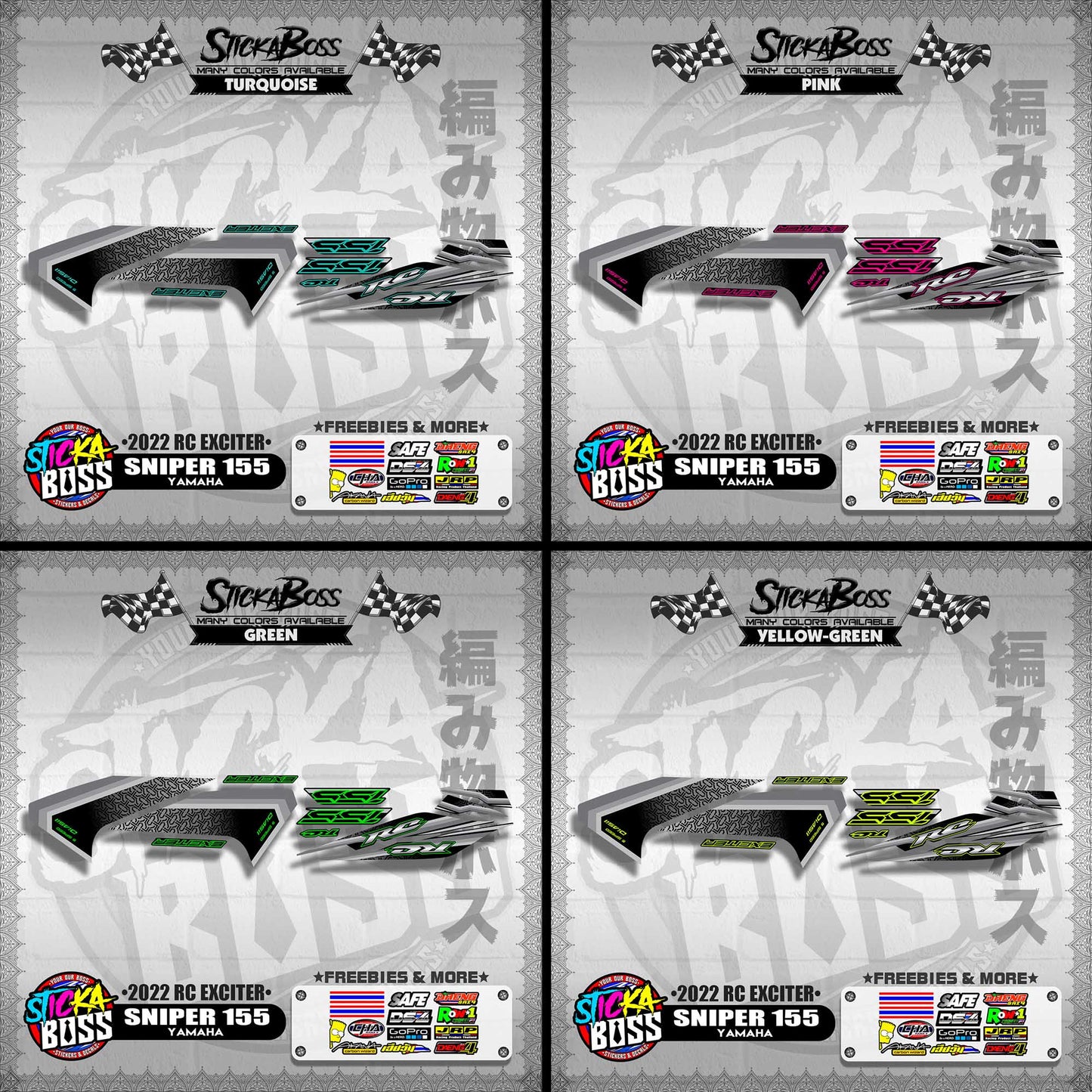 SNIPER 155 DECALS ( 2022 RC EXCITER )【WITH FREEBIES】