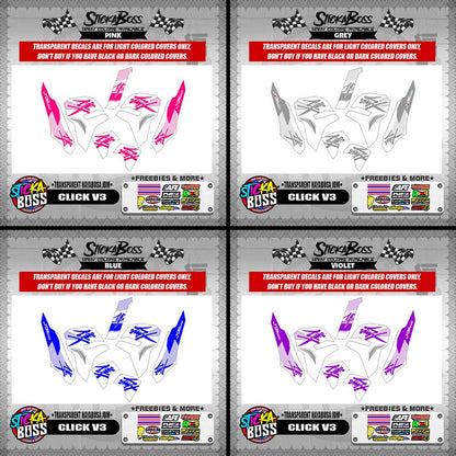 CLICK V3 DECALS ( TRANSPARENT HAYABUSA JDM )【WITH FREEBIES】